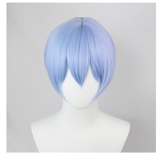 Himmel Hero Cosplay Wig | Short Blue Hair with Skin Top | Sousou no Frieren