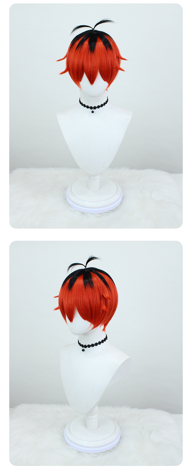 Stark Two-Tone Cosplay Wig | From Sousou no Frieren | Custom Blended Colors