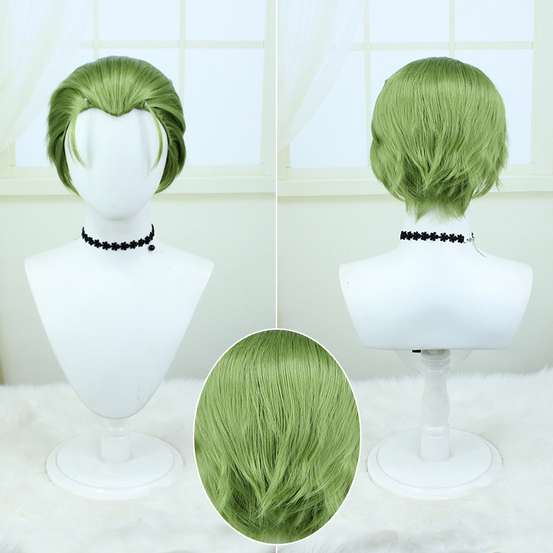 Heiter Green Slicked Back Cosplay Wig | Multi-Blend Fibers | From Sousou no Frieren