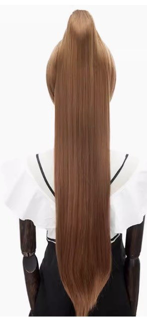 80cm Claw Clip Ponytail Cosplay Wig - 30cm Base wig with Clip-in Extension for Ancient & Fantasy Styles