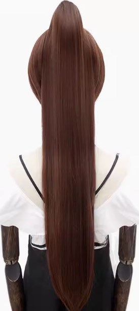 80cm Claw Clip Ponytail Cosplay Wig - 30cm Base wig with Clip-in Extension for Ancient & Fantasy Styles