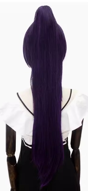 80cm Claw Clip Ponytail Cosplay Wig - 30cm Base wig with Clip-in Extension for Ancient & Fantasy Styles