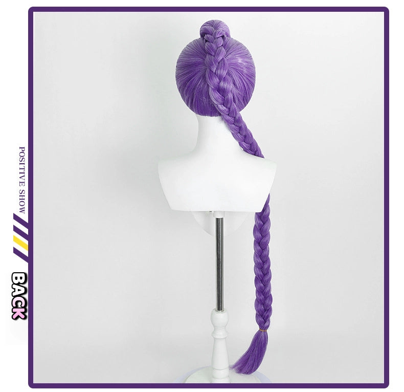 Rumi Cosplay Wig from KPop Demon Hunters - Long Thick Braids in Purple & Light Purple