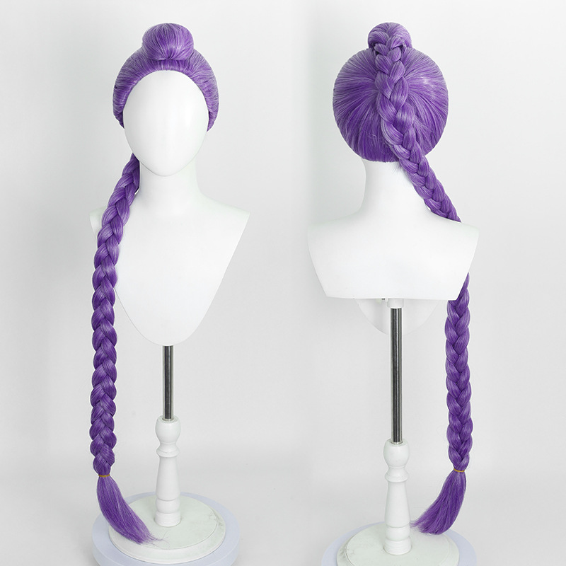 Rumi Cosplay Wig from KPop Demon Hunters - Long Thick Braids in Purple & Light Purple