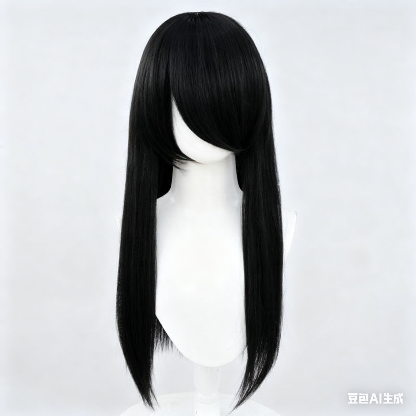 60cm Universal Crimped Cosplay Wig - Heat-Resistant Fluffy Synthetic Hair with Rose Netting