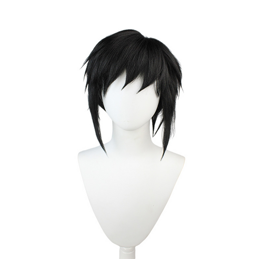 Giyu Tomioka Cosplay Wig | Pre-Styled Spiky Bangs & Ponytail | Water Pillar