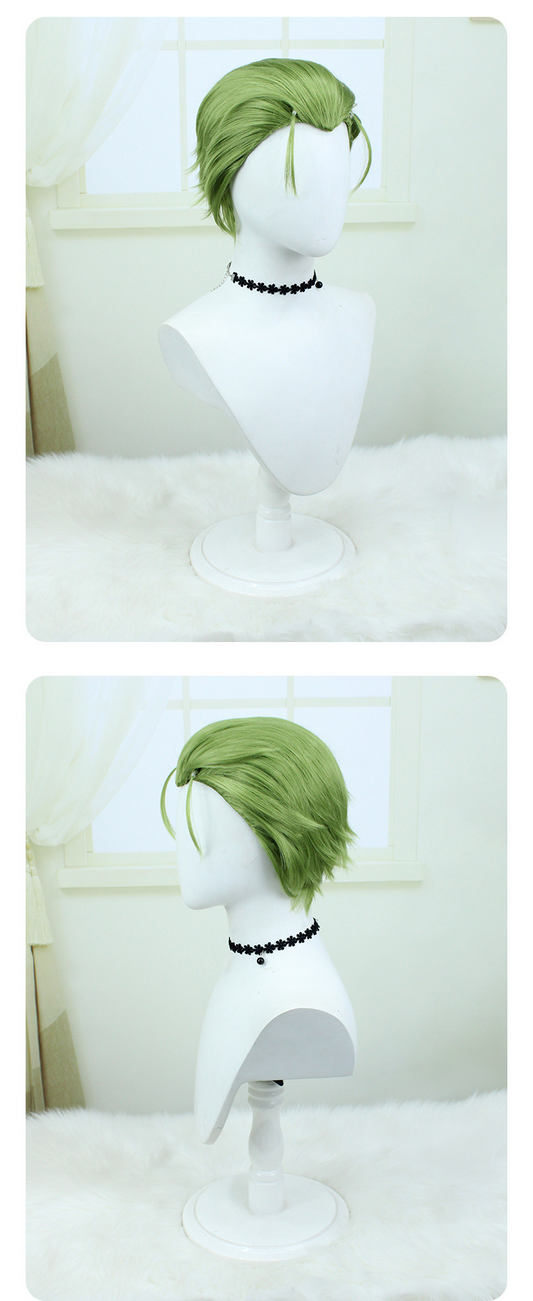 Heiter Cosplay Wig | Emerald Green Slicked Back Hair | Sousou no Frieren Priest