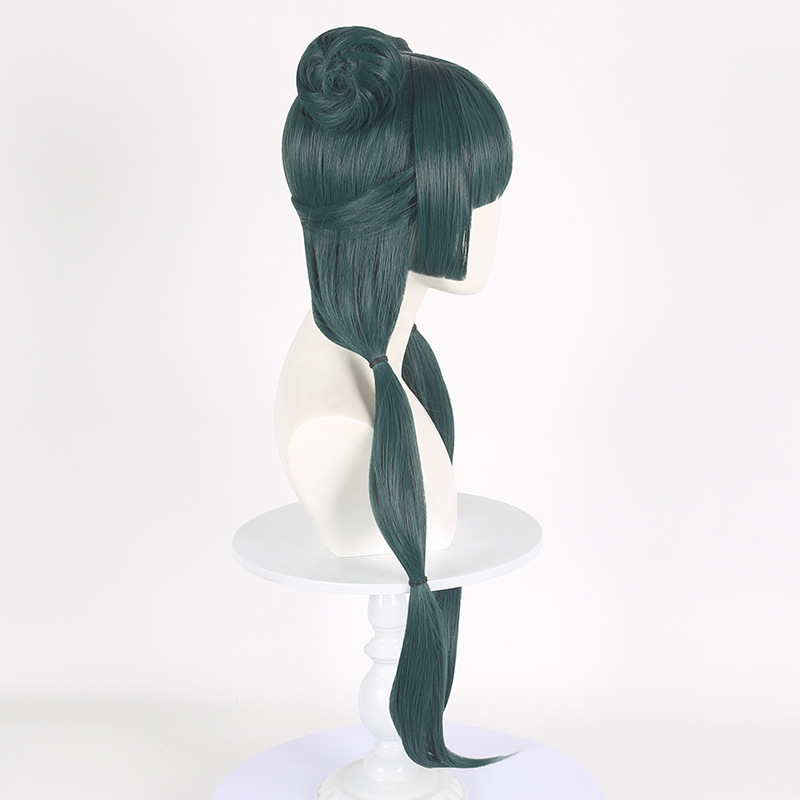 The Apothecary Diaries Maomao Cosplay Wig - 70cm Dark Green with Two Styles (Palace Maid & Updo)