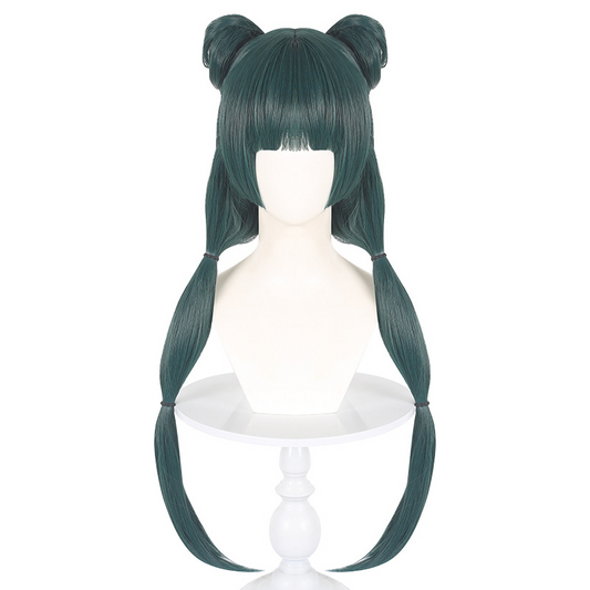 The Apothecary Diaries Maomao Cosplay Wig - 70cm Dark Green with Two Styles (Palace Maid & Updo)