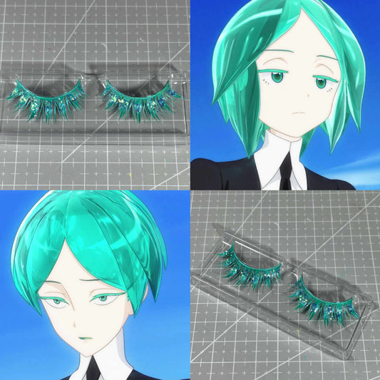 Land of the Lustrous Phosphophyllite Cosplay Eyelashes | Alloy Evolution Style (Natural & Voluminous)
