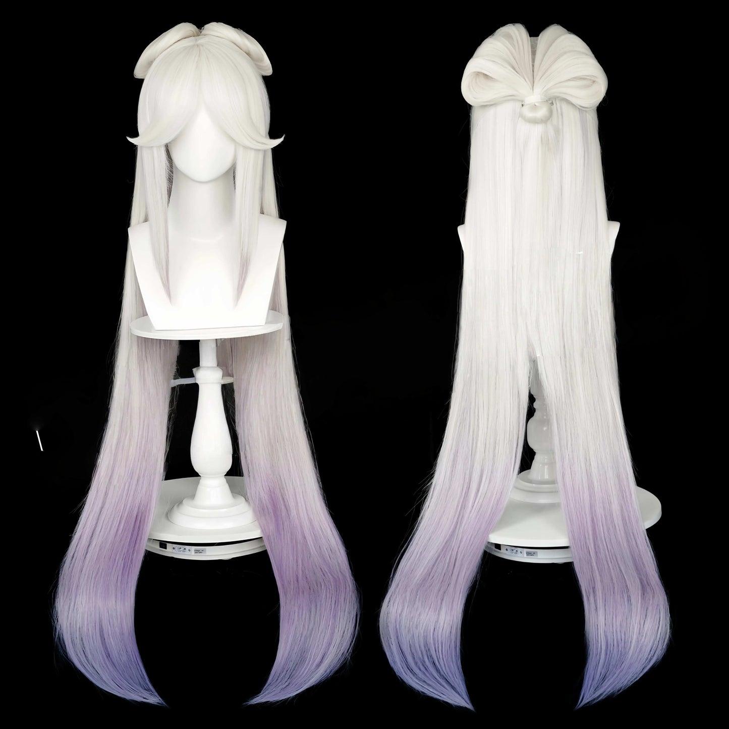 Genshin Impact Ningguang 'Opulent Splendor' Cosplay Wig - 120cm Long Blue Gradient with Detachable Bun (Uncut)