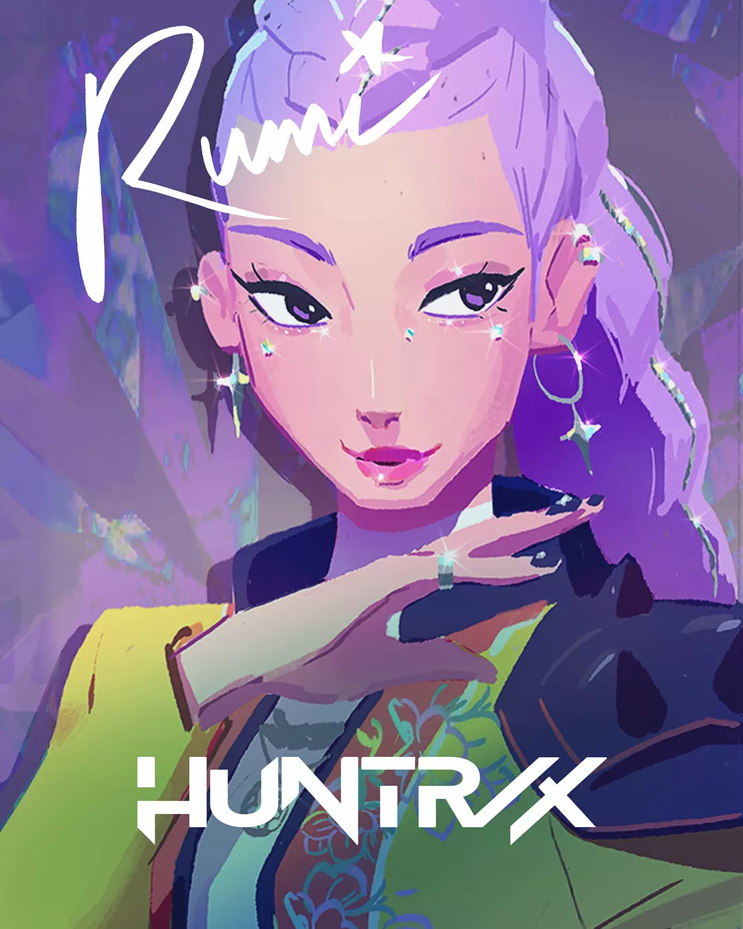 Rumi Cosplay Wig | Dual Purple Long Braids | KPop Demon Hunters Netflix