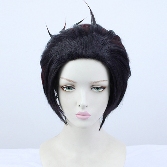 Tanjiro Kamado Cosplay Wig | Unstyled Red Black Gradient Base | Demon Slayer