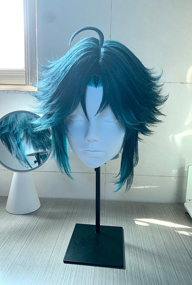 Genshin Impact Xiao Cosplay Wig | 3 Styles: Short Hair, Short+Pony Clip, Red Variant