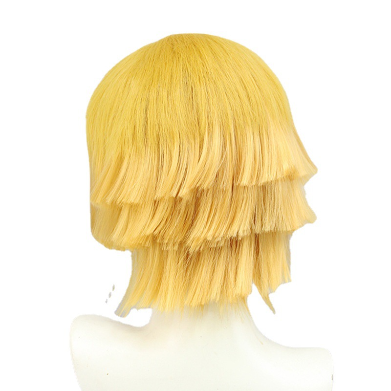 Demon Slayer Cosplay Wig - Zenitsu Agatsuma | Spiky Yellow Orange Layered Cut