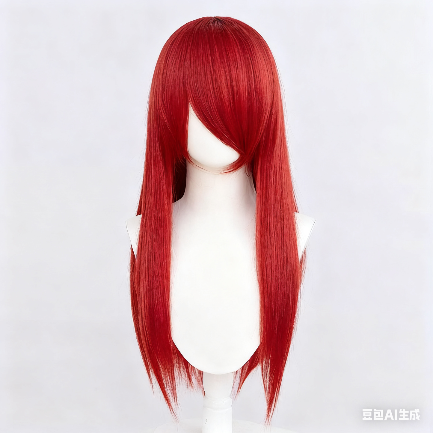 60cm Universal Crimped Cosplay Wig - Heat-Resistant Fluffy Synthetic Hair with Rose Netting