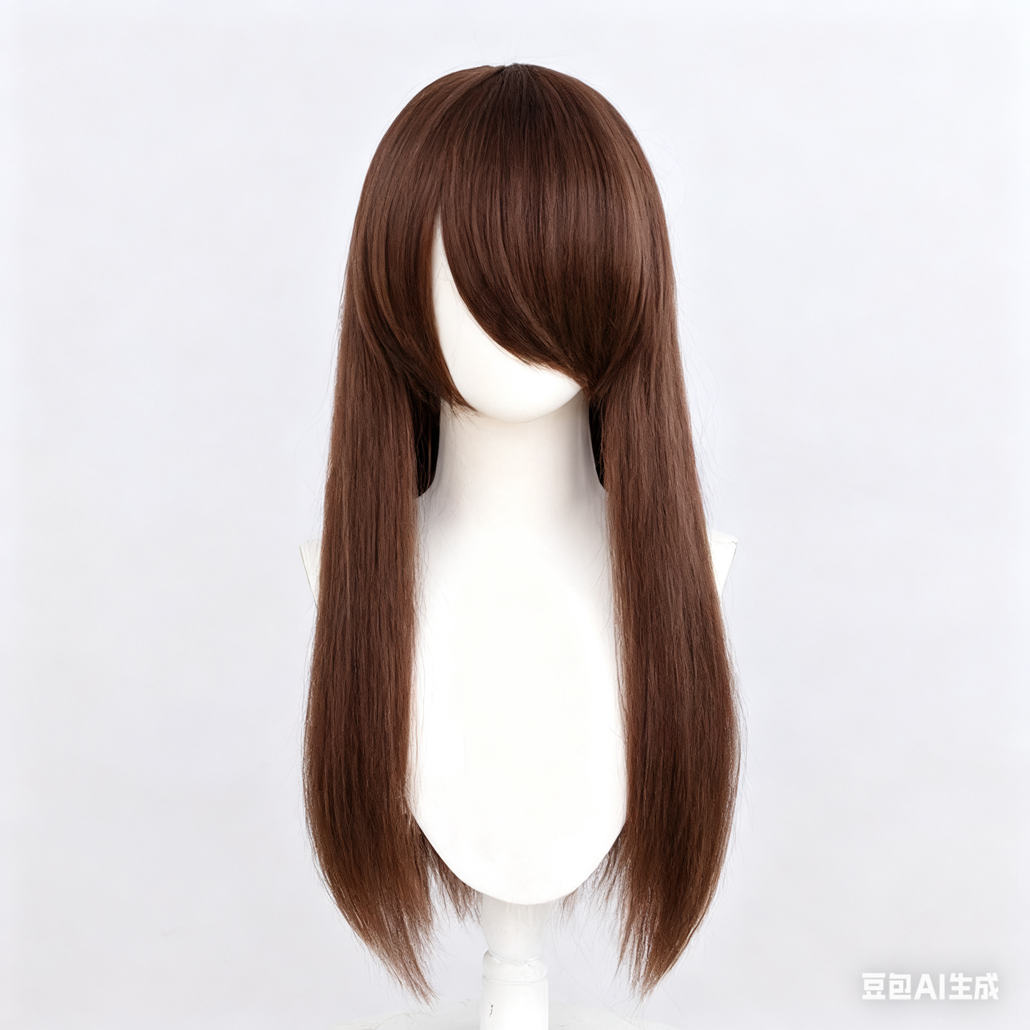 60cm Universal Crimped Cosplay Wig - Heat-Resistant Fluffy Synthetic Hair with Rose Netting