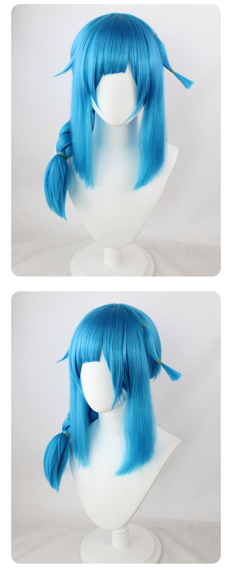 Young Jinx (Powder) Short Blue Cosplay Wig | From Arcane: League of Legends