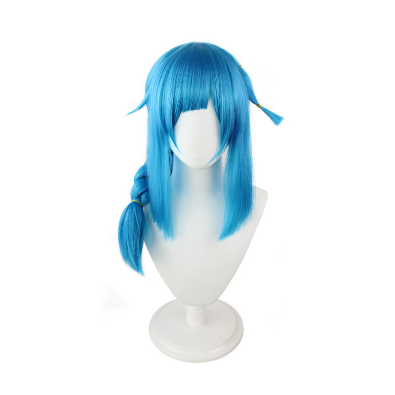 Young Jinx (Powder) Short Blue Cosplay Wig | From Arcane: League of Legends