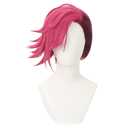 Vi Pink Short Cosplay Wig from Arcane & League of Legends | Punk Undercut Style