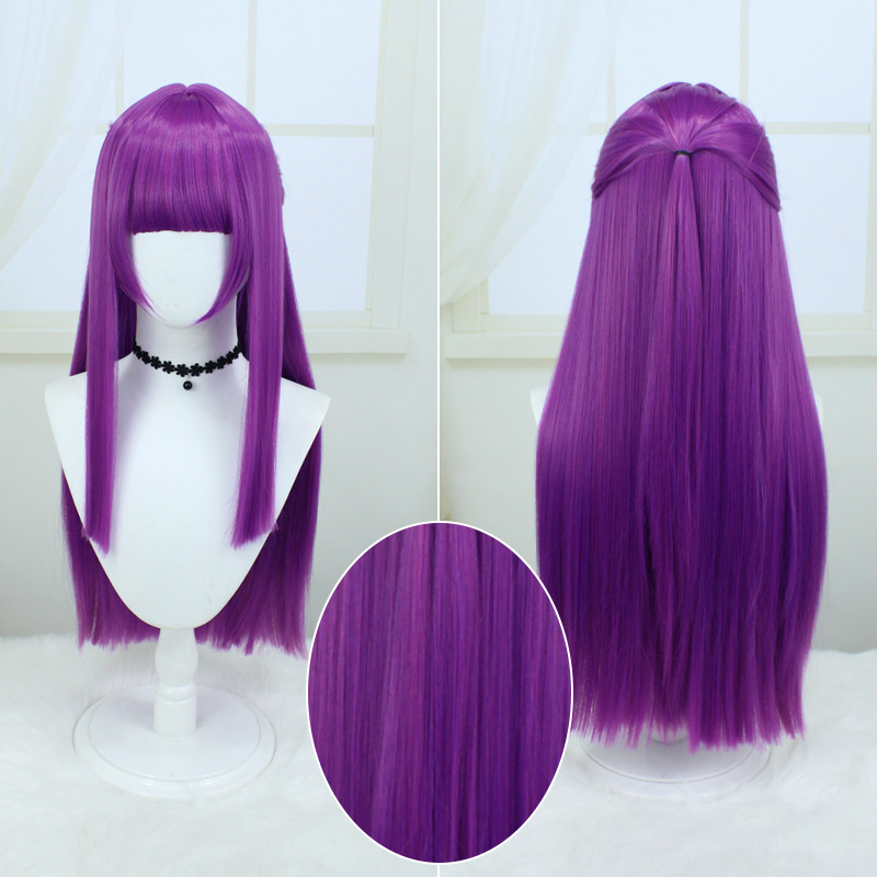 Fern Cosplay Wig from Sousou no Frieren | Platinum Blonde Wig with Skin Top & Rose Netting