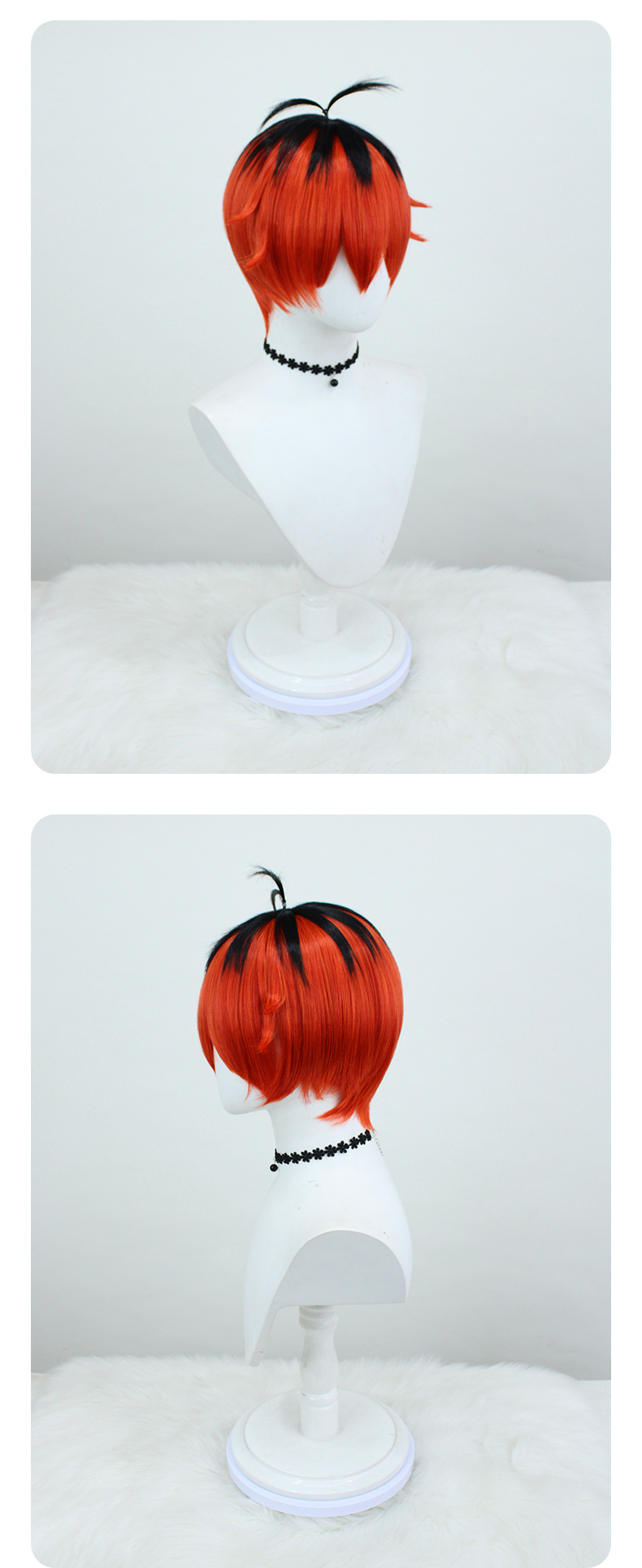 Stark Two-Tone Cosplay Wig | From Sousou no Frieren | Custom Blended Colors