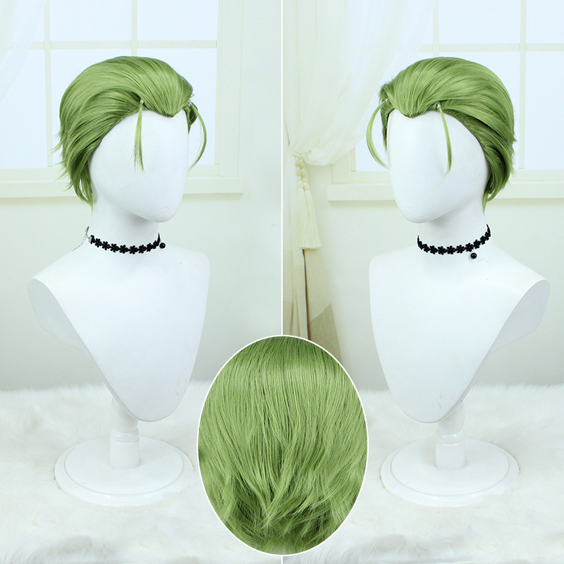 Heiter Green Slicked Back Cosplay Wig | Multi-Blend Fibers | From Sousou no Frieren