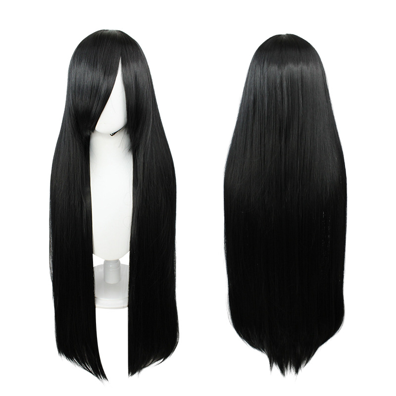 100cm Universal Cosplay Wig - Heat-Resistant Long Synthetic Hair with Pre-Cut Fringe