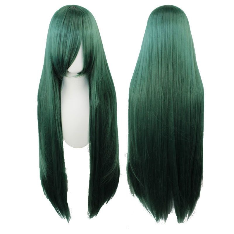 100cm Universal Cosplay Wig - Heat-Resistant Long Synthetic Hair with Pre-Cut Fringe