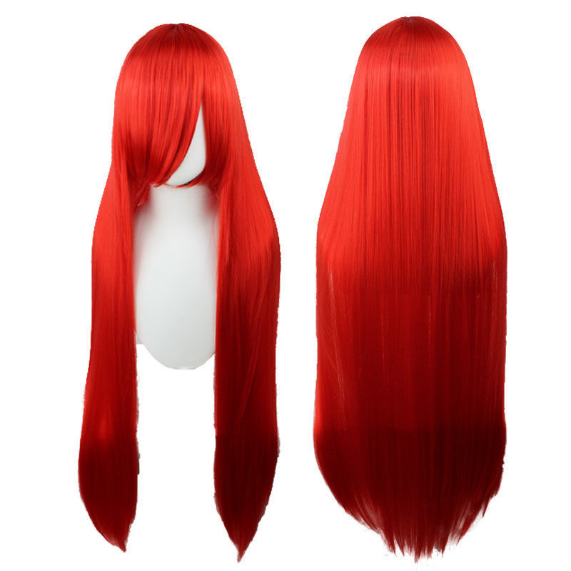 100cm Universal Cosplay Wig - Heat-Resistant Long Synthetic Hair with Pre-Cut Fringe