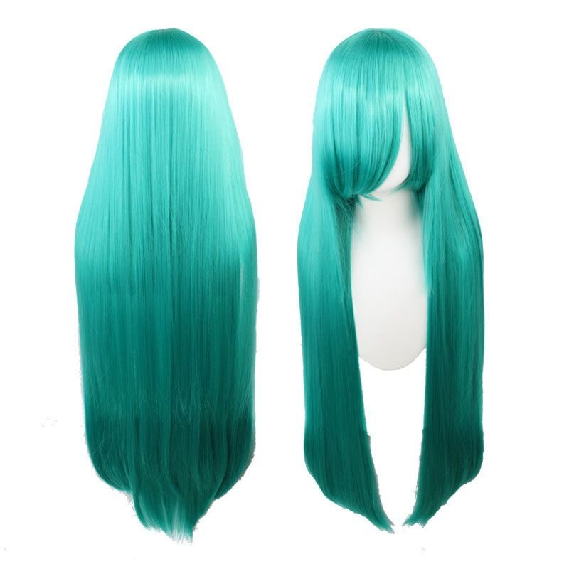 100cm Universal Cosplay Wig - Heat-Resistant Long Synthetic Hair with Pre-Cut Fringe