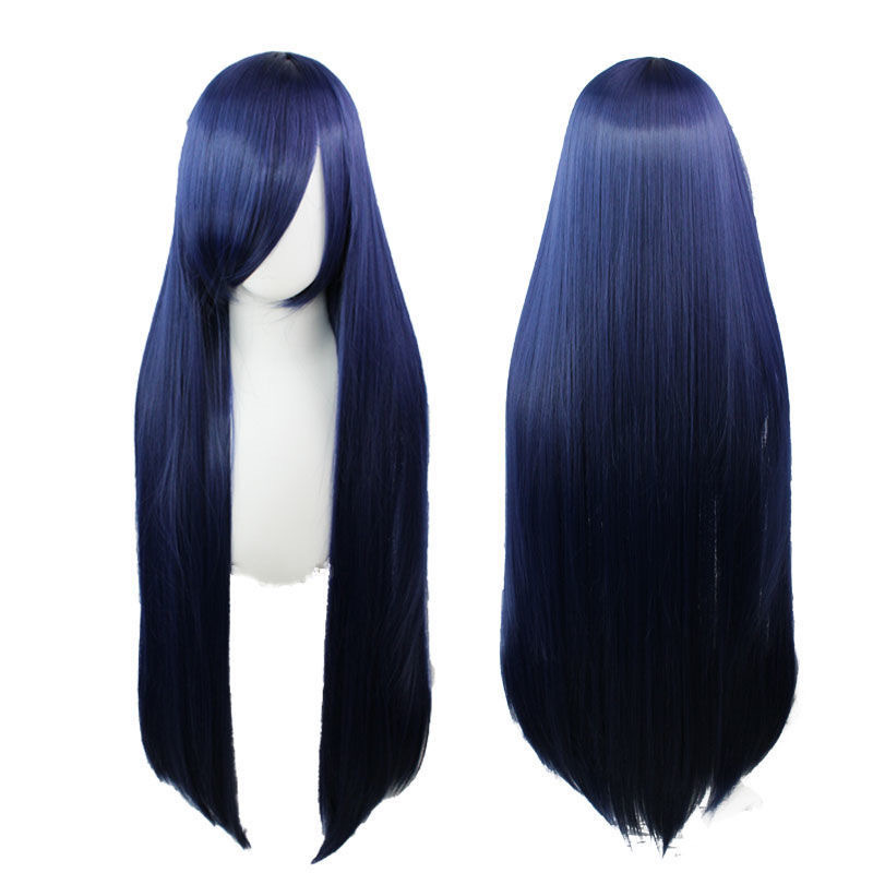 100cm Universal Cosplay Wig - Heat-Resistant Long Synthetic Hair with Pre-Cut Fringe