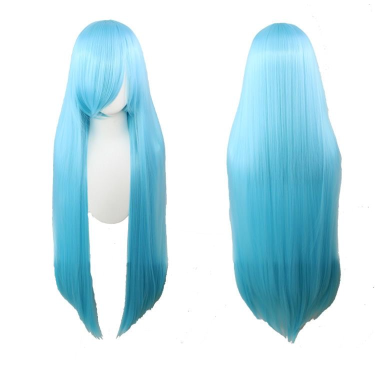 100cm Universal Cosplay Wig - Heat-Resistant Long Synthetic Hair with Pre-Cut Fringe