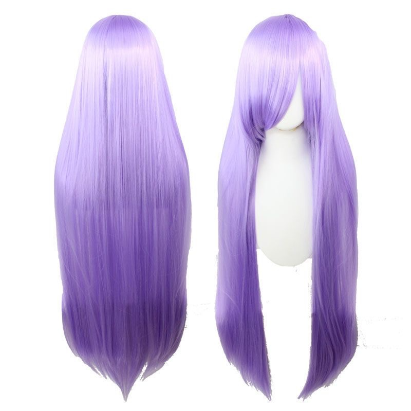 100cm Universal Cosplay Wig - Heat-Resistant Long Synthetic Hair with Pre-Cut Fringe