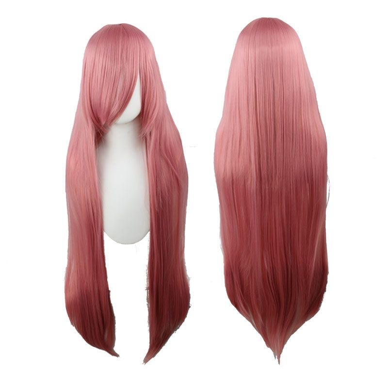 100cm Universal Cosplay Wig - Heat-Resistant Long Synthetic Hair with Pre-Cut Fringe