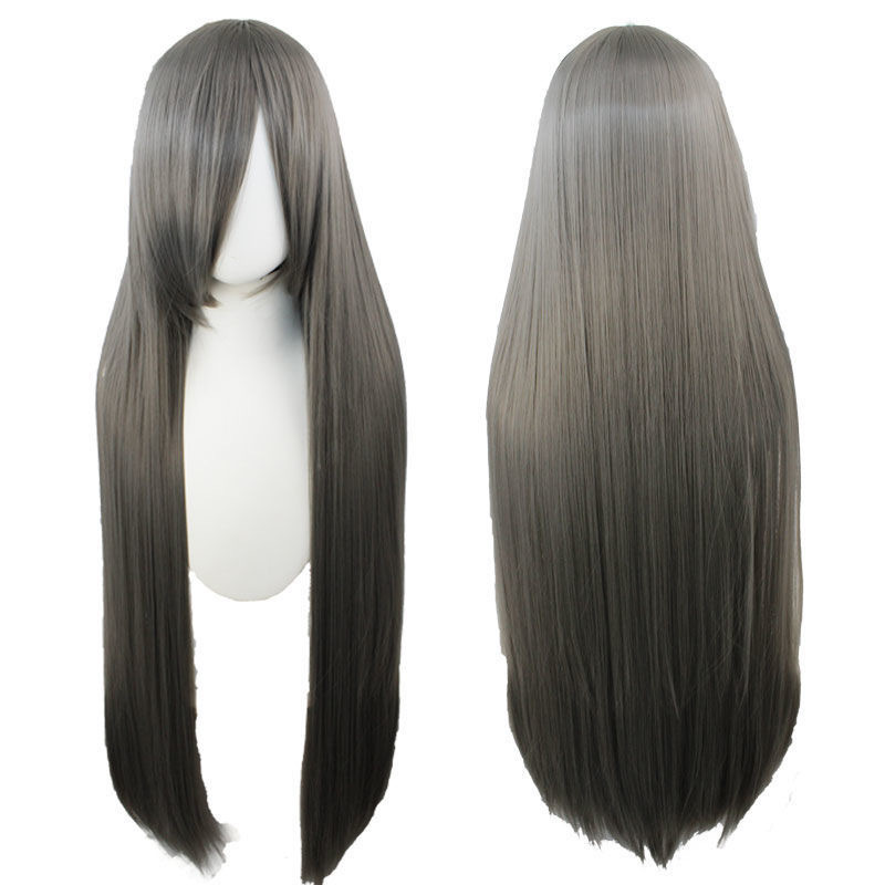100cm Universal Cosplay Wig - Heat-Resistant Long Synthetic Hair with Pre-Cut Fringe