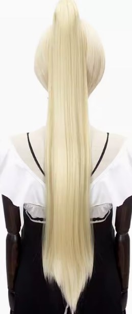 80cm Claw Clip Ponytail Cosplay Wig - 30cm Base wig with Clip-in Extension for Ancient & Fantasy Styles