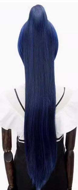 80cm Claw Clip Ponytail Cosplay Wig - 30cm Base wig with Clip-in Extension for Ancient & Fantasy Styles