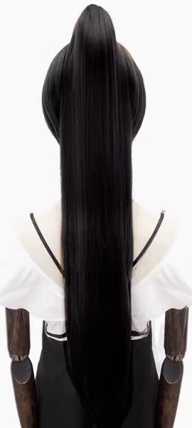 80cm Claw Clip Ponytail Cosplay Wig - 30cm Base wig with Clip-in Extension for Ancient & Fantasy Styles
