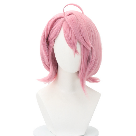 Shiratori Aira Cosplay Wig from DAN DA DAN - Short Layered White Hair with Subtle Pink Tones