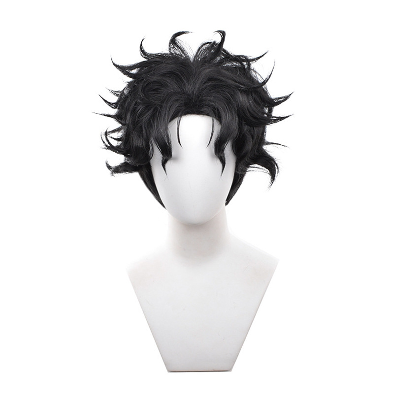 Kengo Takakura Cosplay Wig from DAN DA DAN - Textured Black Short Hair for Ghost Hunters