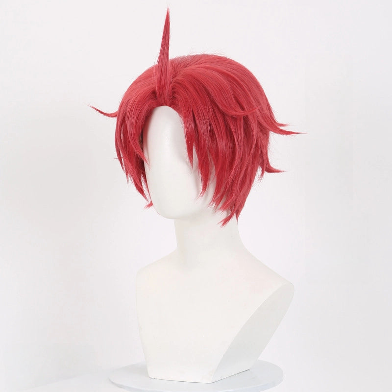 Jin Enjoji Cosplay Wig from DAN DA DAN - Spiky Red Short Hair for Leader Character