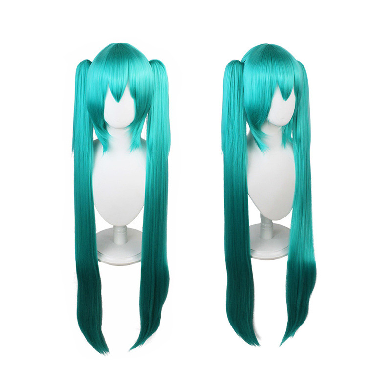 Hatsune Miku Cosplay Wig - 110cm Twin Tails with Realistic Scalp (Multiple Colors Available)