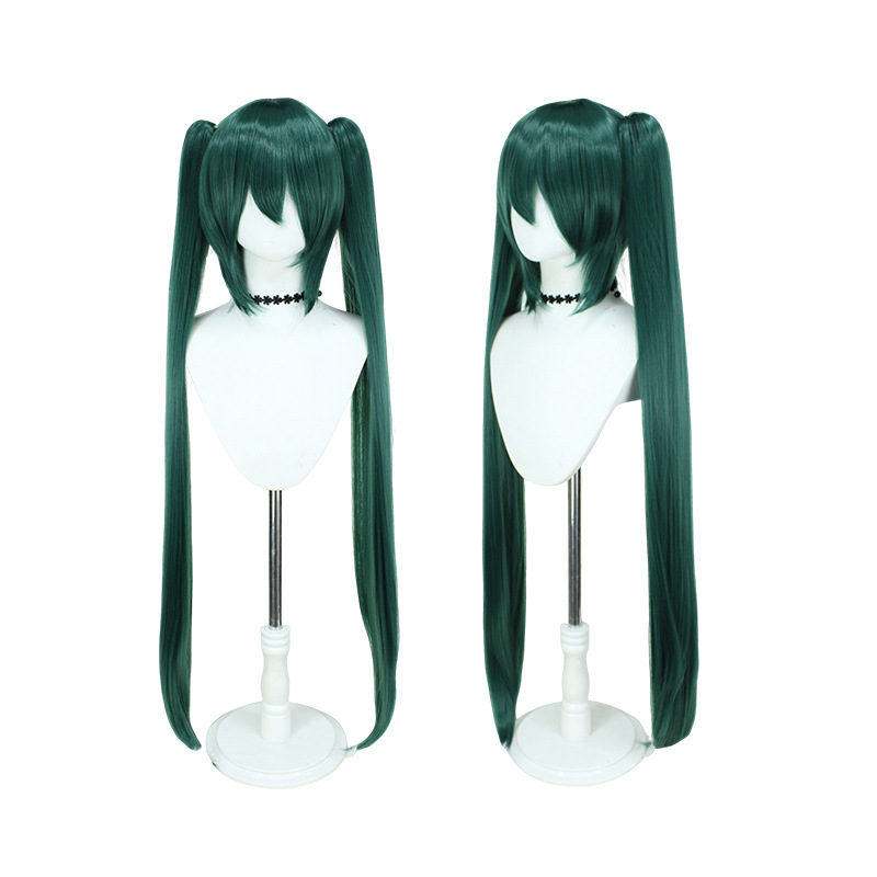 Hatsune Miku Cosplay Wig - 110cm Twin Tails with Realistic Scalp (Multiple Colors Available)