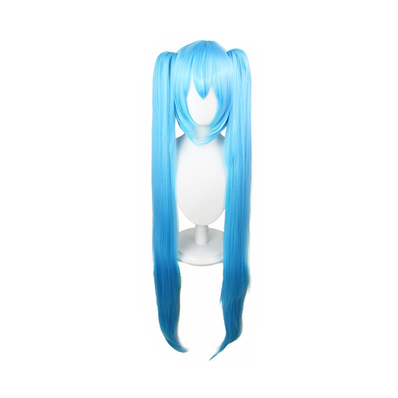 Hatsune Miku Cosplay Wig - 110cm Twin Tails with Realistic Scalp (Multiple Colors Available)