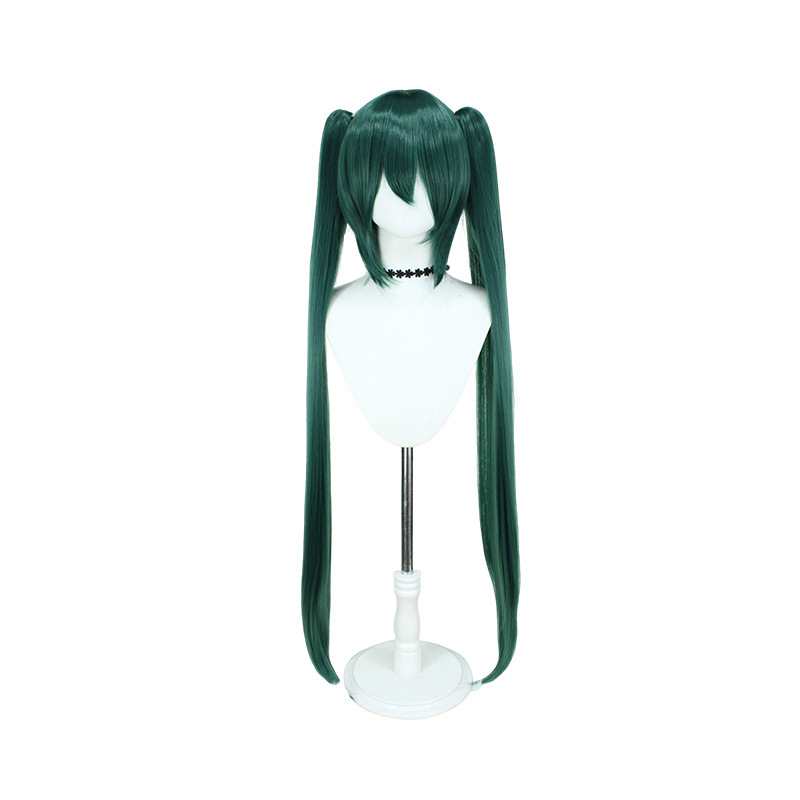 Hatsune Miku Cosplay Wig - 110cm Twin Tails with Realistic Scalp (Multiple Colors Available)