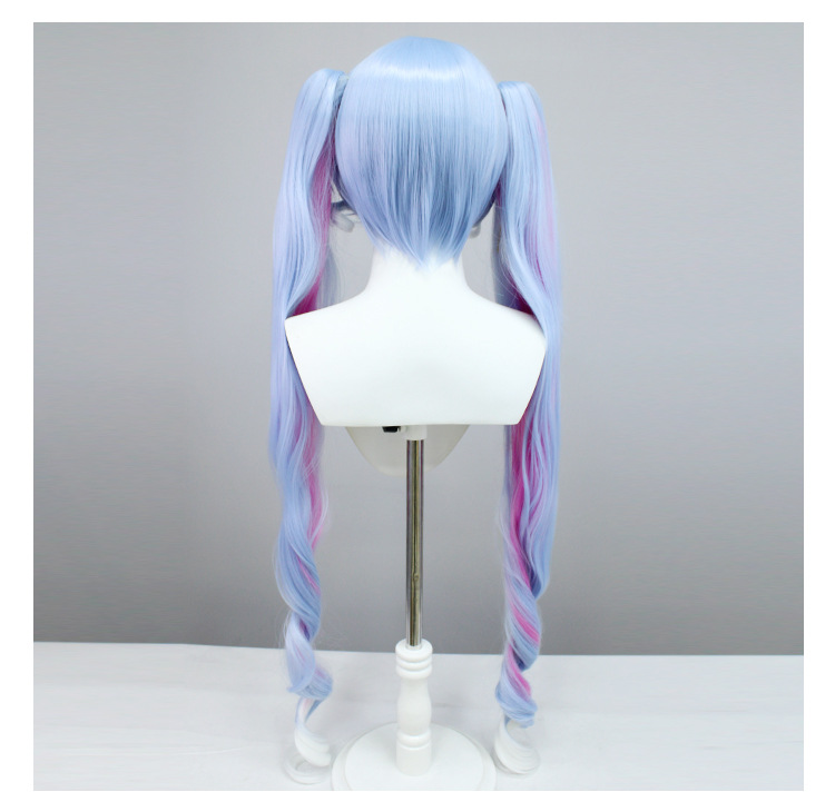 Snow Miku 2023 "Winter Beauty" Cosplay Wig - Blue to Pink Ombre Twin Tails