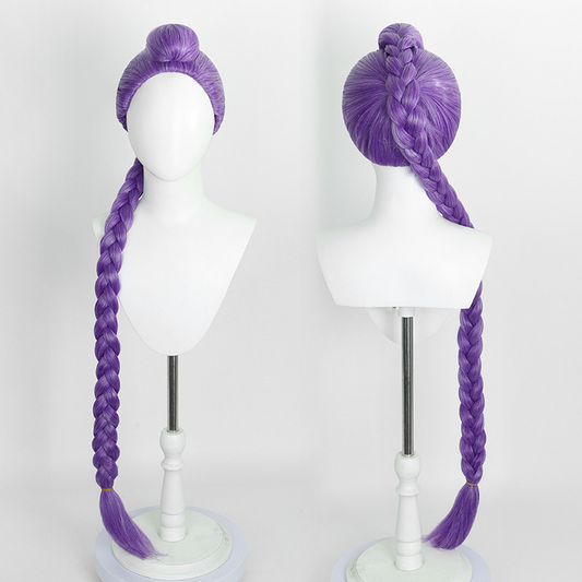 Rumi Cosplay Wig from KPop Demon Hunters - Long Thick Braids in Purple & Light Purple
