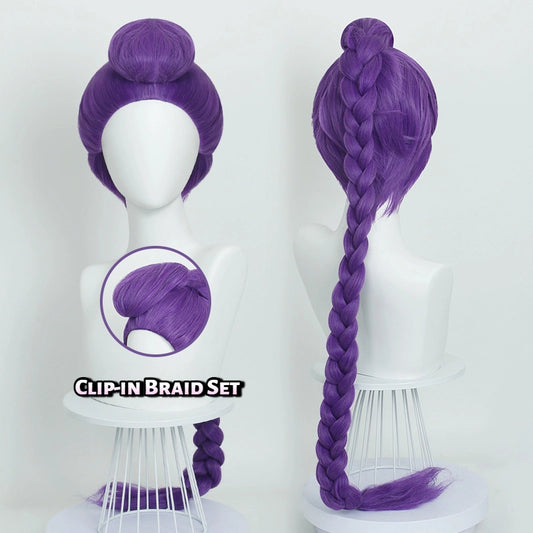 Rumi Kids Cosplay Wig from KPop Demon Hunters - Two Styles: All-in-One & Clip-in Braids