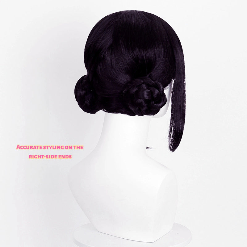 Zoe Cosplay Wig from KPop Demon Hunters - Realistic Scalp with Hair Buns, Unstyled Base